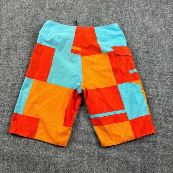 VOLCOM Men’s Hybrid Swim Shorts Trunks Color Block Orange/Blue size: 30 - Picture 2 of 8